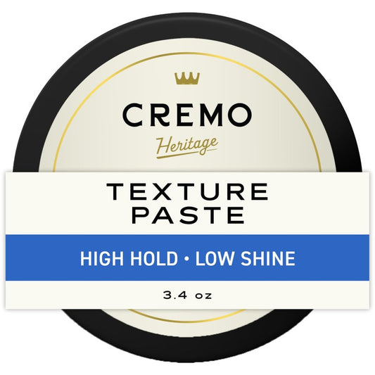 Cremo Hair Styling Texture Paste, Premium Barber Grade Texture Paste for Hair Styling, 3.4 Oz