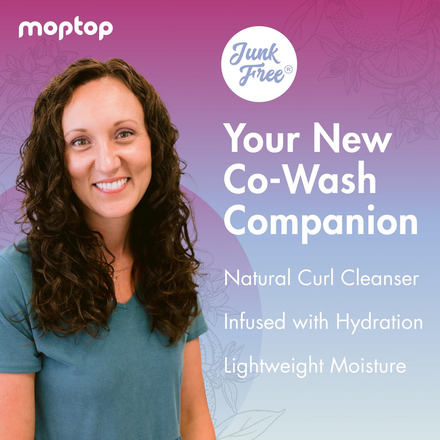 MopTop Cowash Cleansing Conditioner – Curly Hair Conditioner to Restore Moisture, Reduce Frizz & Boost Manageability, Sulfate & Paraben Free Hair Care for All Hair Textures (Citrus Medley, 8oz)