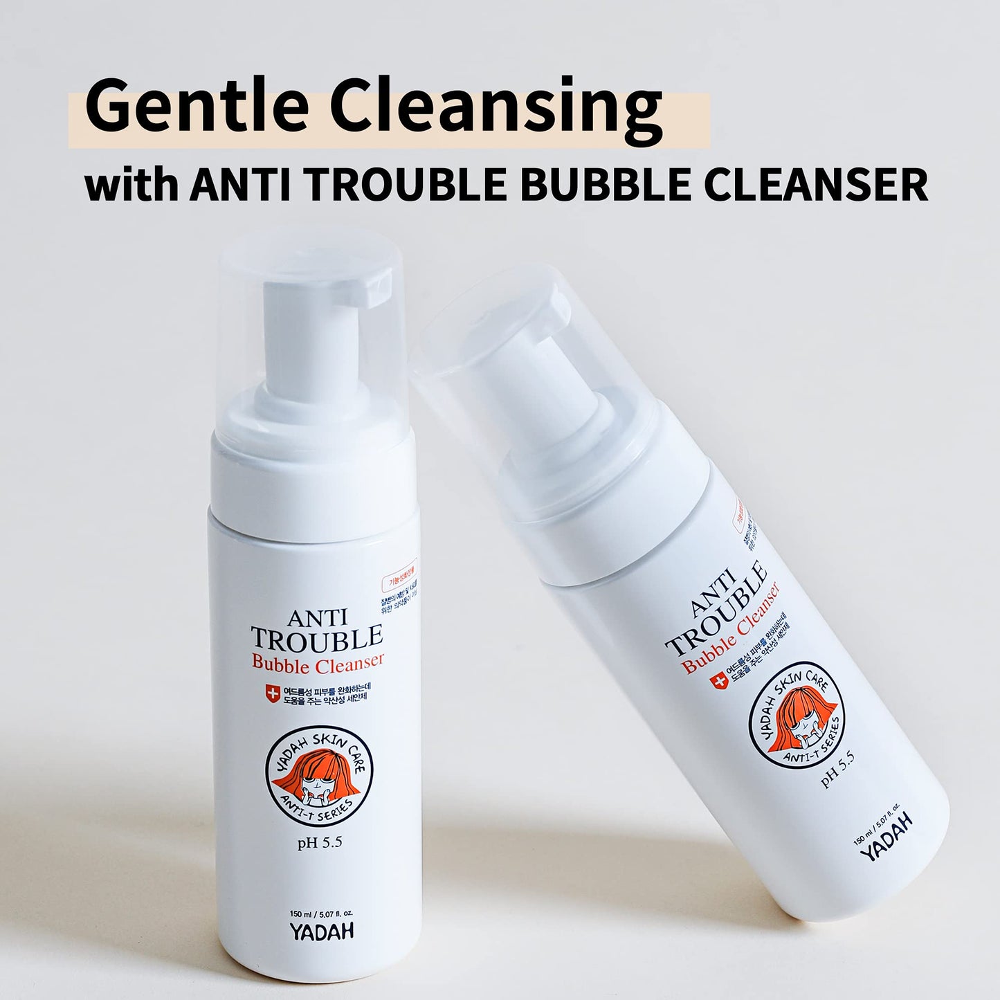 YADAH Anti Trouble Bubble Cleanser 5.07 fl oz, pH 5.5