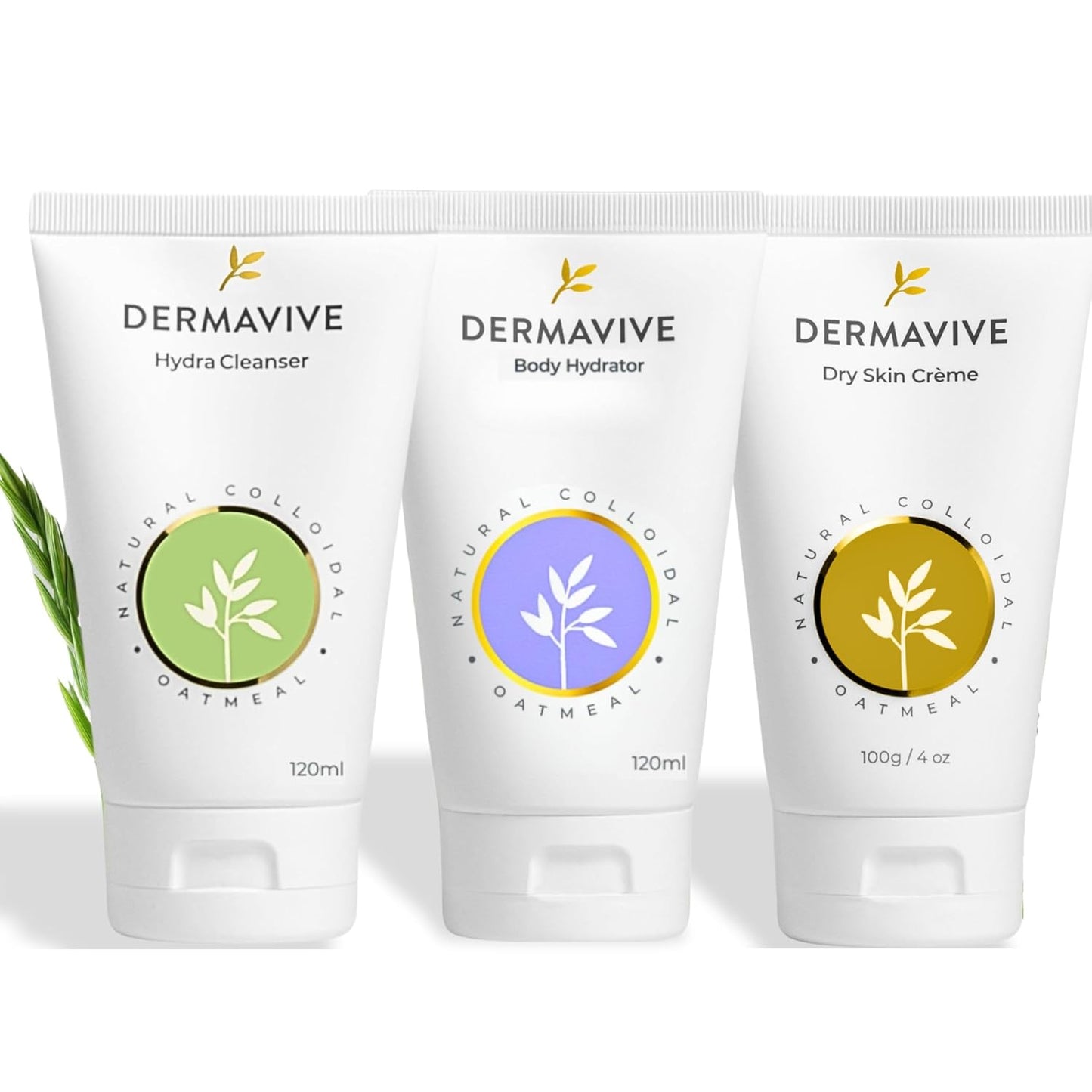 Sensitive Skin Care Bundle - Hydrating Facial Cleanser & Oatmeal Body Hydrator | For Dry, Flaky, Itchy Skin | 120ml + 100g