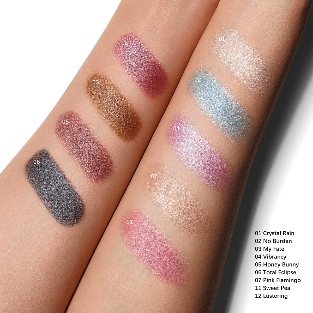 Oulac Glitter Cream Eyeshadow, Shimmery Smooth Texture with Moisturizing Creamy Formula. Large Capacity Eye Makeup Pigmented Metallic, Longwear Waterproof Fade