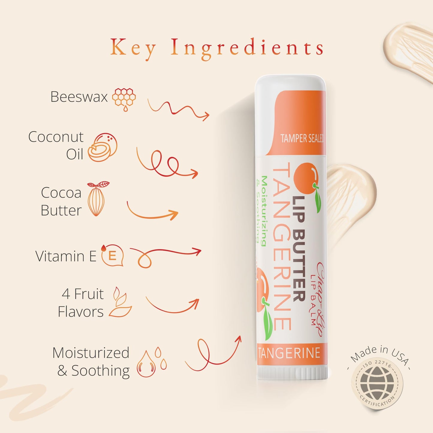 CHAP-LIP Original Lip Balm Hydrating Bulk Chap Stick with Fruit Flavors, Coconut Oil, and Cocoa Butter -Dermatologist Tested Lip Therapy Pack for Men and Women - Made in the USA, 48 Pack
