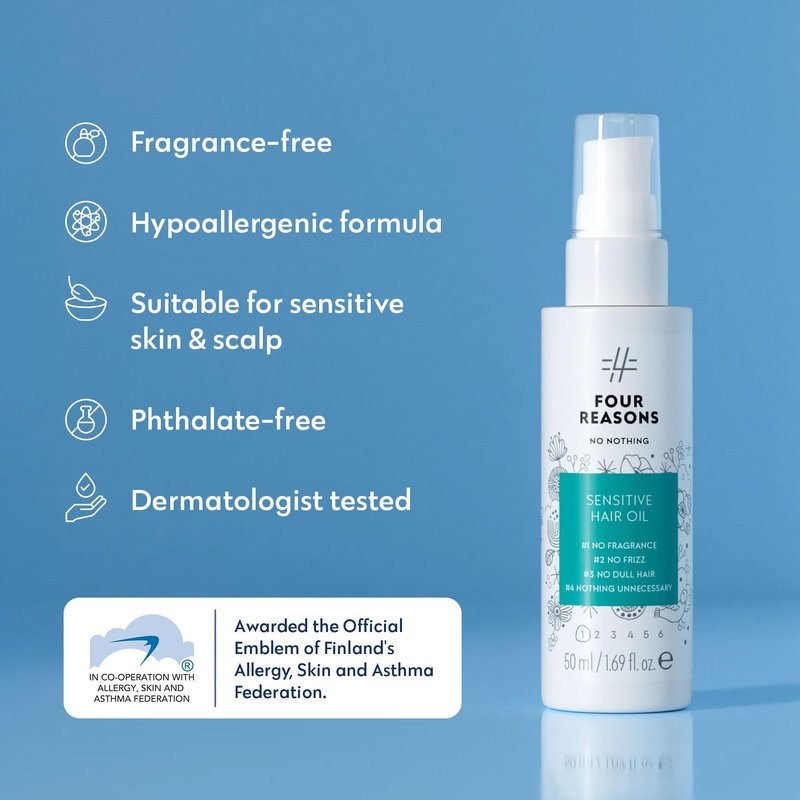 No nothing Hair Oil for Frizzy Hair, Lightweight Anti Frizz Hair Serum for Dry Hair, Frizz Control, Shine and Smoothing, Fragrance Free, Vegan and Cruelty Free, 1.7 fl oz