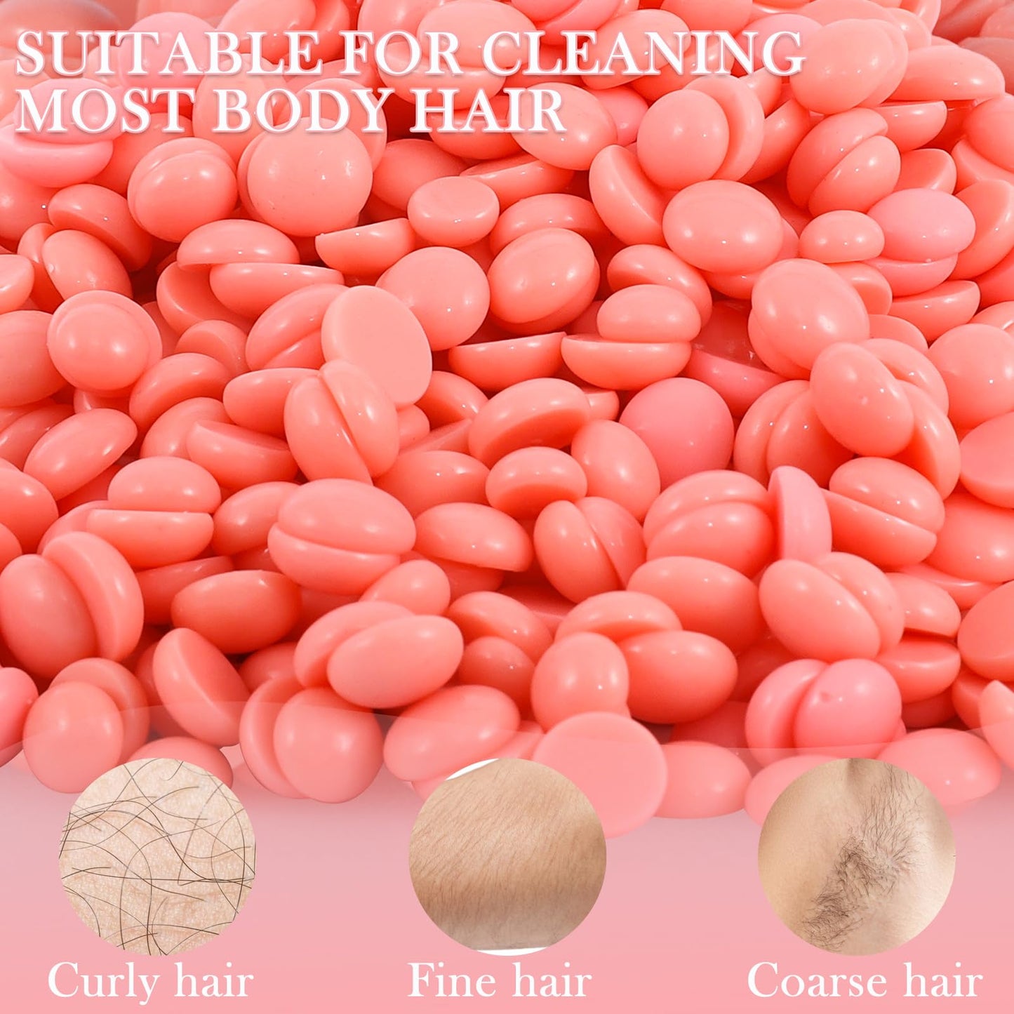 Wax Beads Bulk - 2.5lb Wax Beans Supplies for Esthetician - Professinal Painless Waxing for Face, Upper Lip, Bikini, Leg, Women Natural Melting Kit - Hypoallergenic Hard Wax Beads Bulk