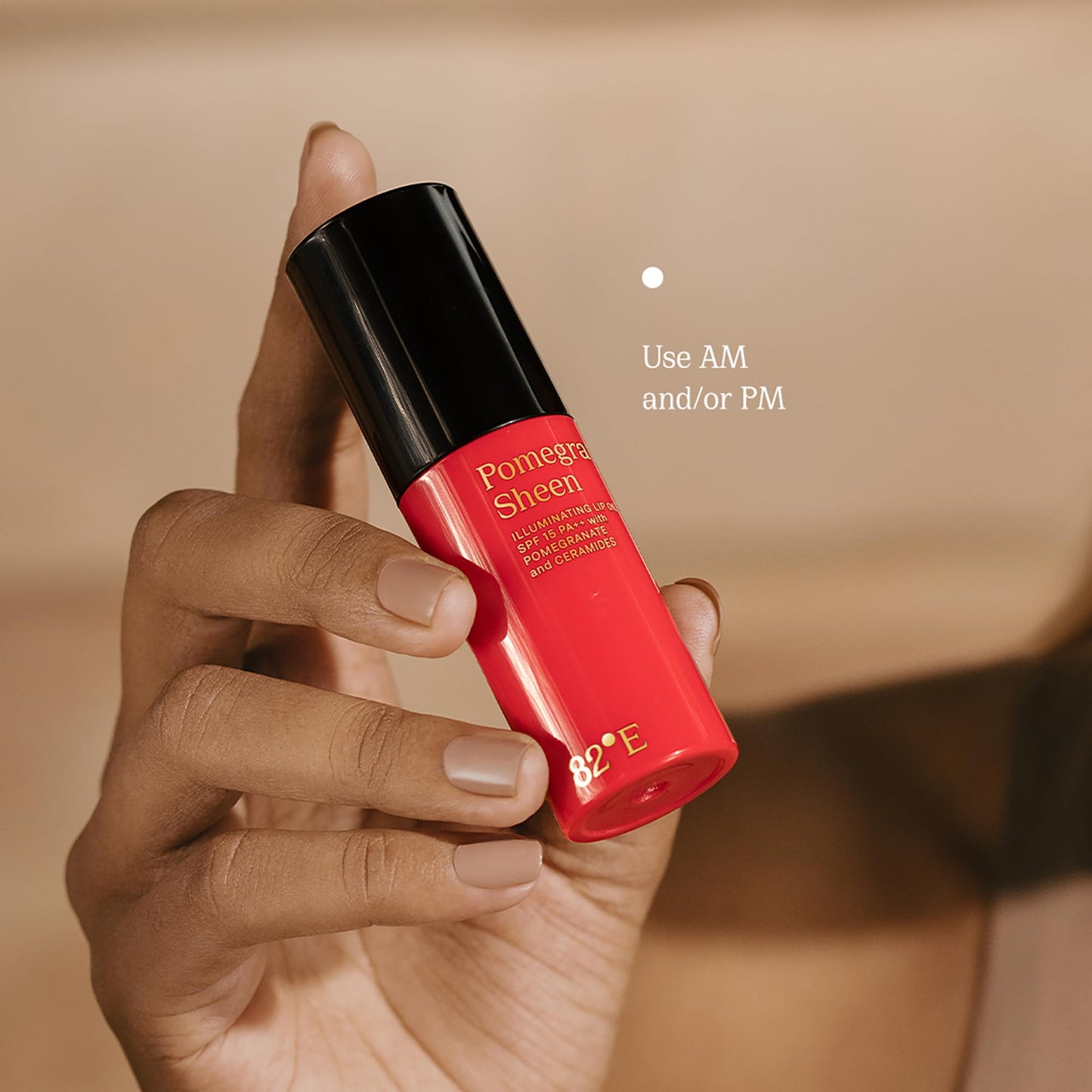 82E Pomegranate Sheen Illuminating Lip Oil SPF 15 PA Plus for Women - 0.2 oz Lip Oil