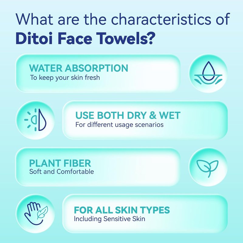 Disposable Face Towels XL - Soft Cotton Facial Cleansing Cloths | 10"×12", 150 Count (3 Pack) for Sensitive Skin