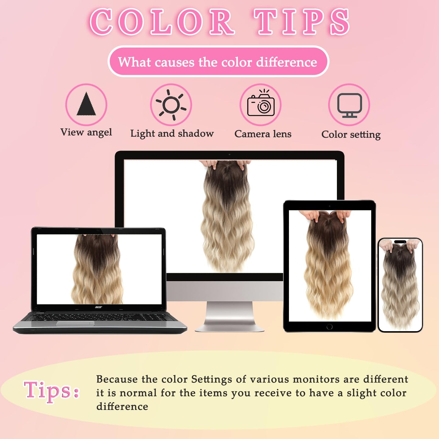 Hair Toppers for Women, 20 Inch Hand Tied Breathable Toppers Hairpieces for Women with Thinning Crown Middle Part Bangs Mix Human Hair Wavy Curly Lightweight Wiglets (Dark Brown Mixed Chestnut)