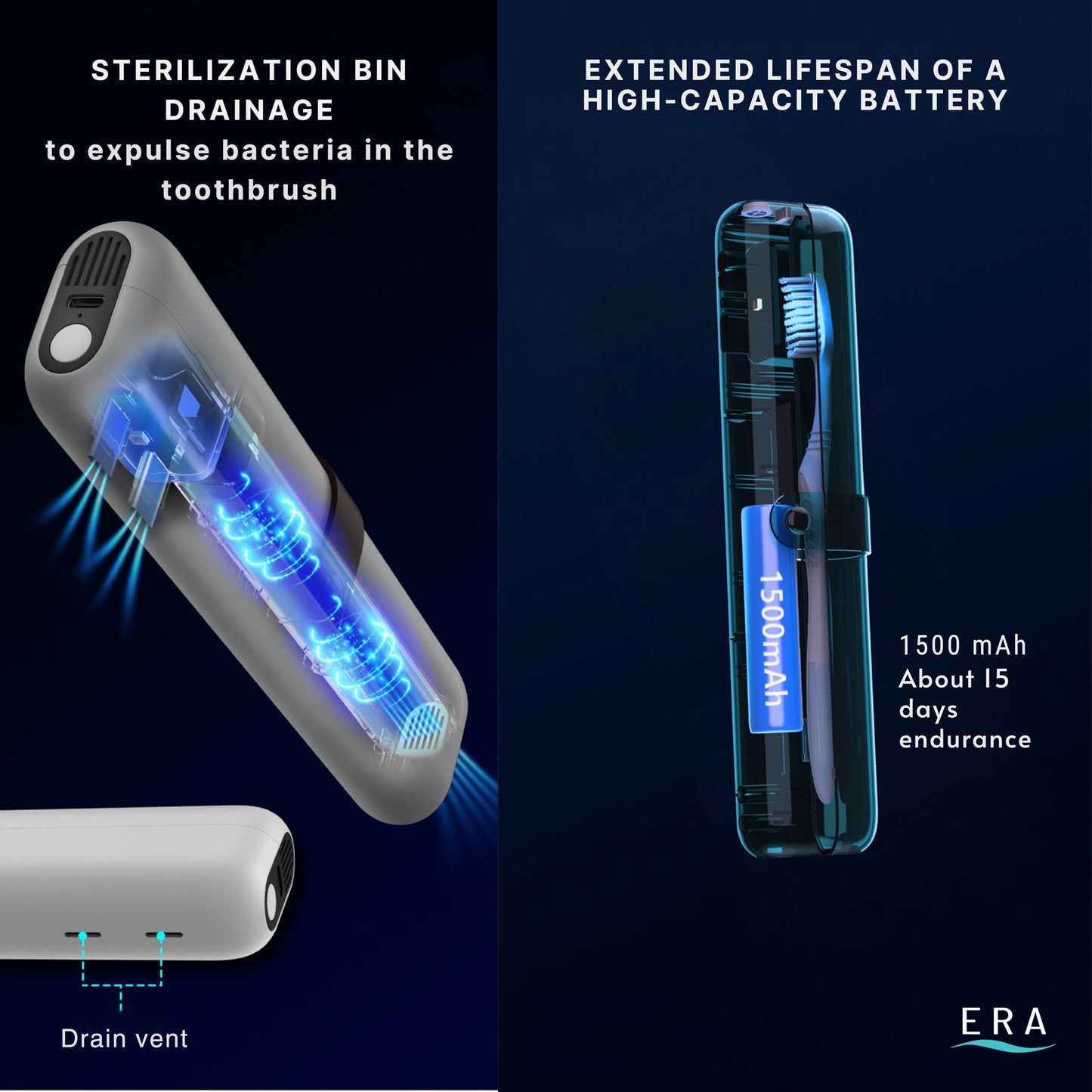 ERA UV Light toothbrush case