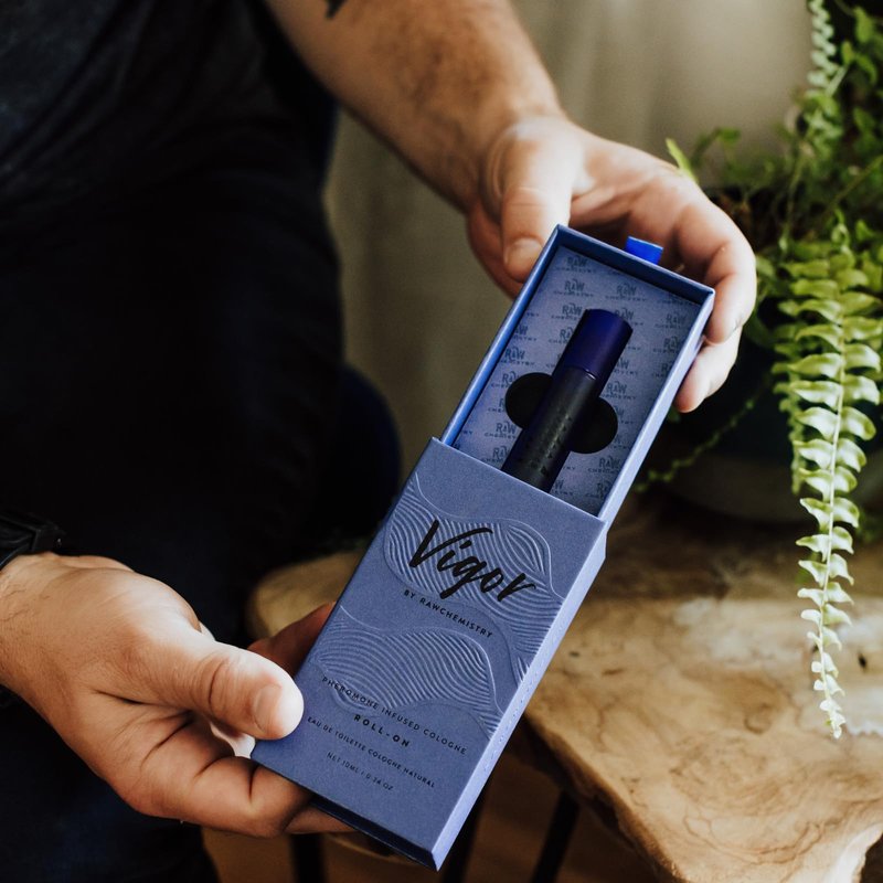RawChemistry Vigor Pheromone Infused Cologne for Men Roll-On I Men's Cologne with Pheromones I Fragrances for Men
