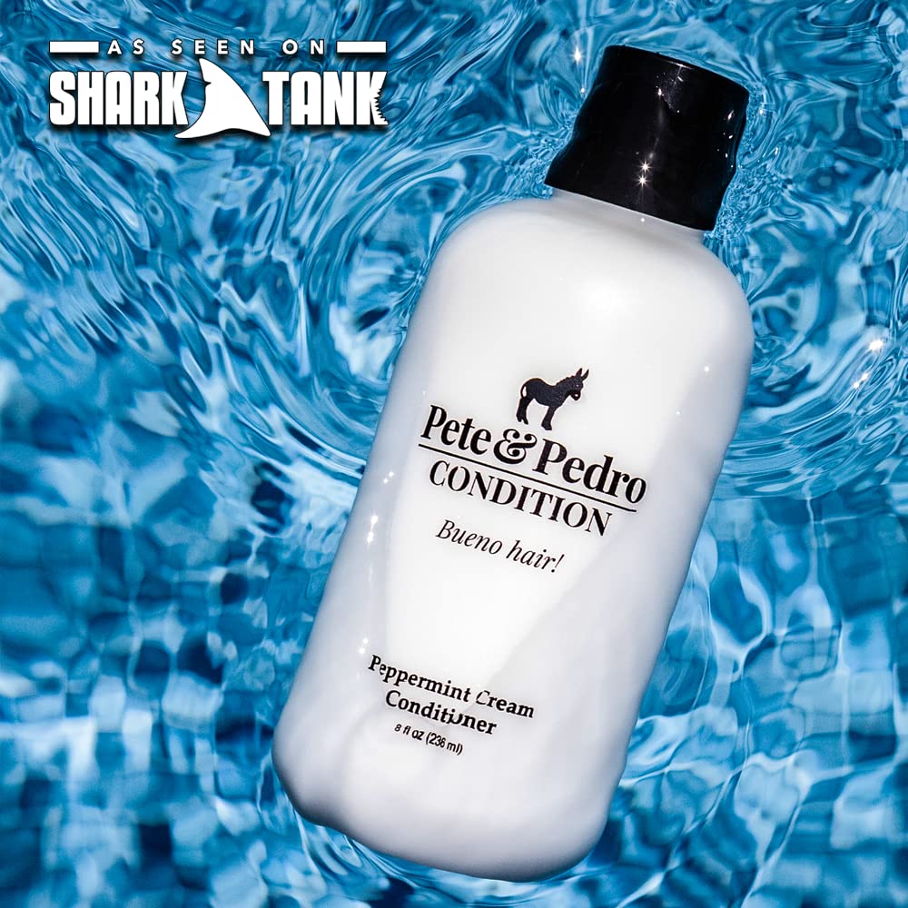 Pete & Pedro HYDRATE and CONDITION Hair Care Set | Argan Oil Moisturizing Shampoo and Hydrating Peppermint Conditioner For Men & Women | As Seen on Shark Tank, 8.5 oz. Each