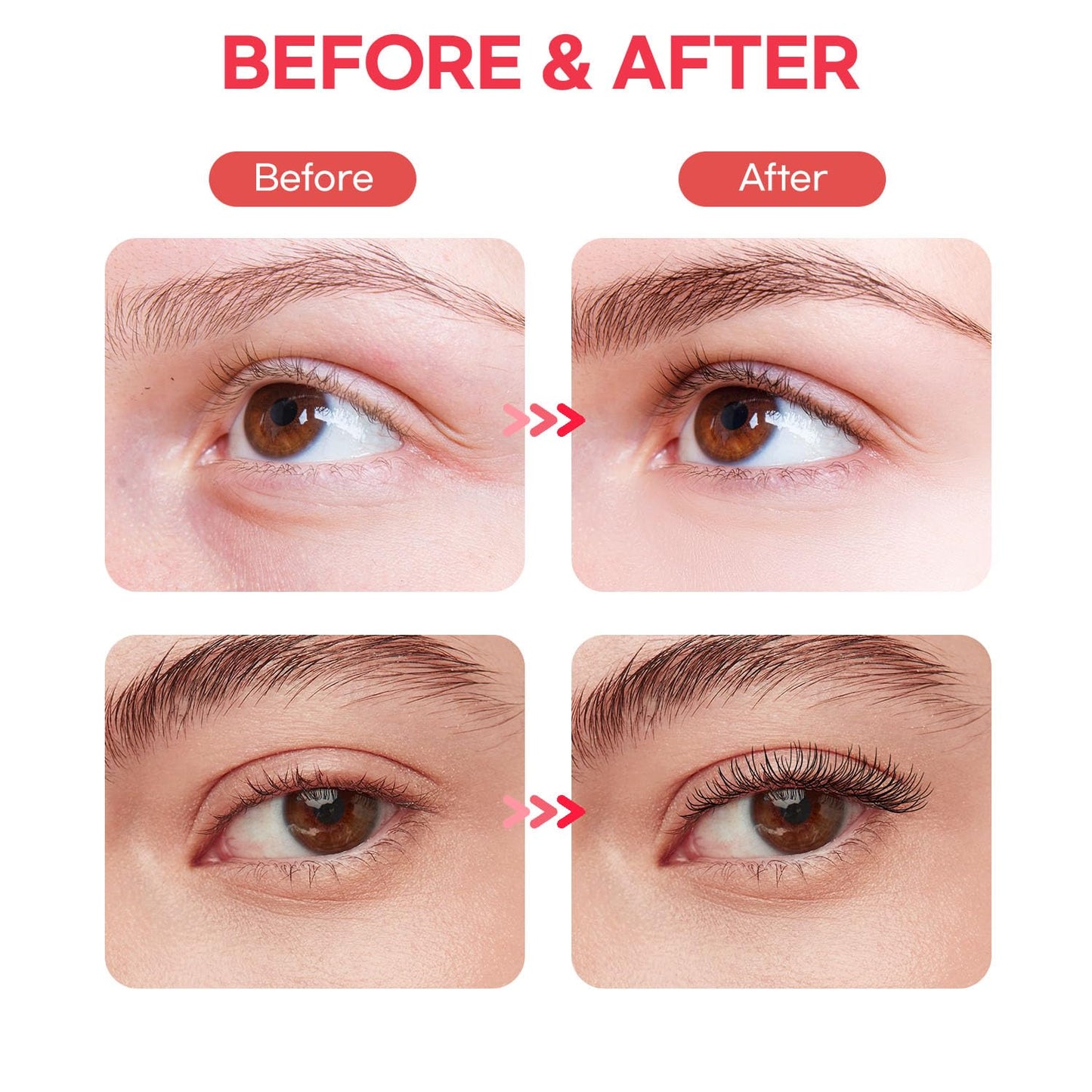 Eyelash Growth Serum - Natural Formula for Longer, Fuller Lashes | Vegan & Cruelty-Free, 5mL, 6-Month Supply