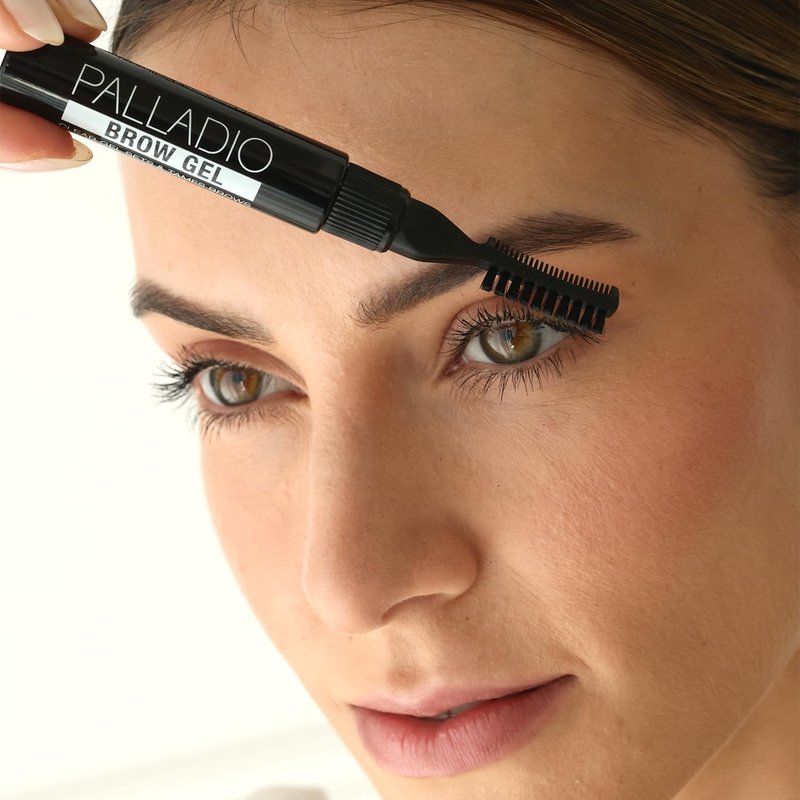 Palladio Brow Styler Clear Brow Gel, Innovative Formula, Holds and Grooms Brows, Brow Setter, Natural Look, Lightweight, Multi-Purpose Conditioning Formula, Doubles as a Clear Mascara