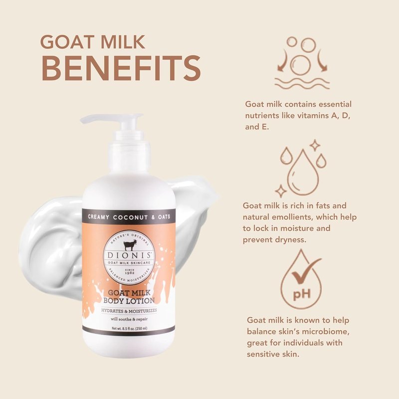 Creamy Coconut & Oats Goat Milk Body Lotion | 8.5 oz Refill Pouch - Nourishing Skincare