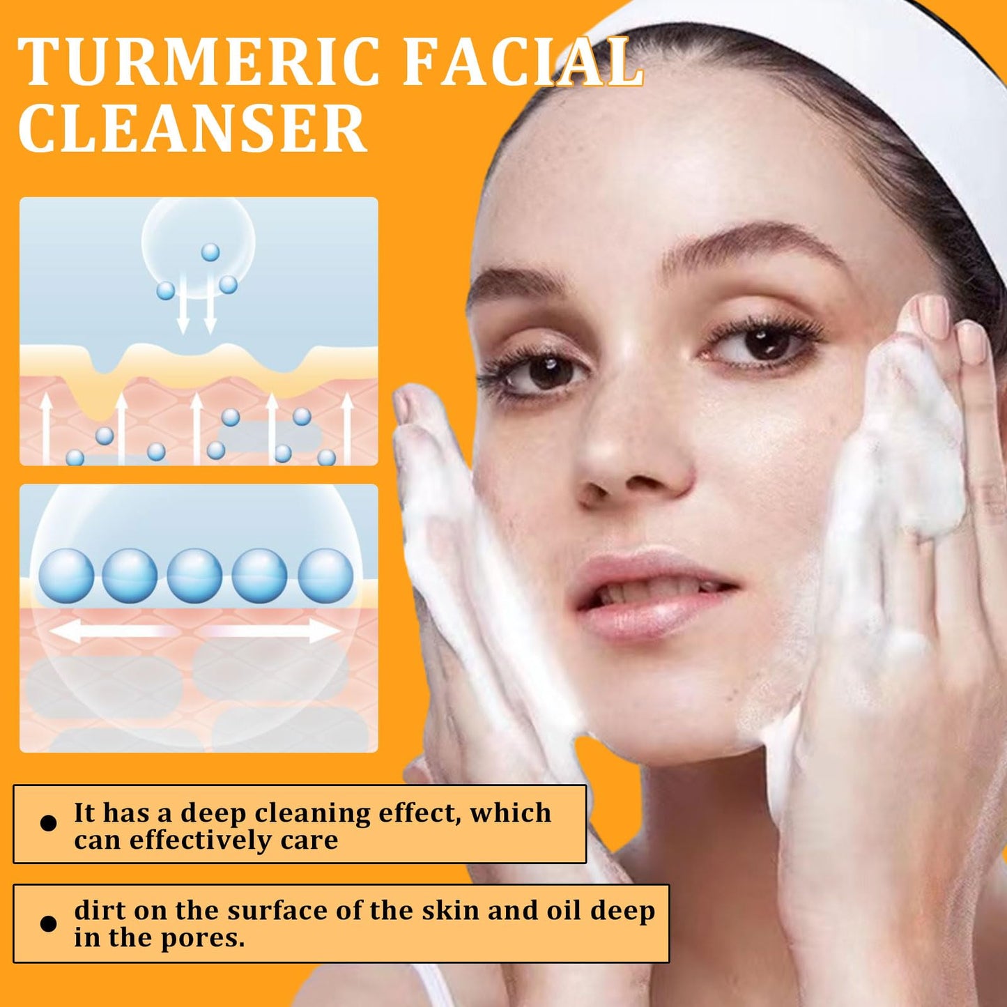 Peehss Turmeric Soap & Turmeric Face Wash Set, Honey Lemon Tumeric Kojic Soap Bar & Facial Cleanser Combo for Face & Body, Evens Skin Tone Deep Cleansing Moisturizing