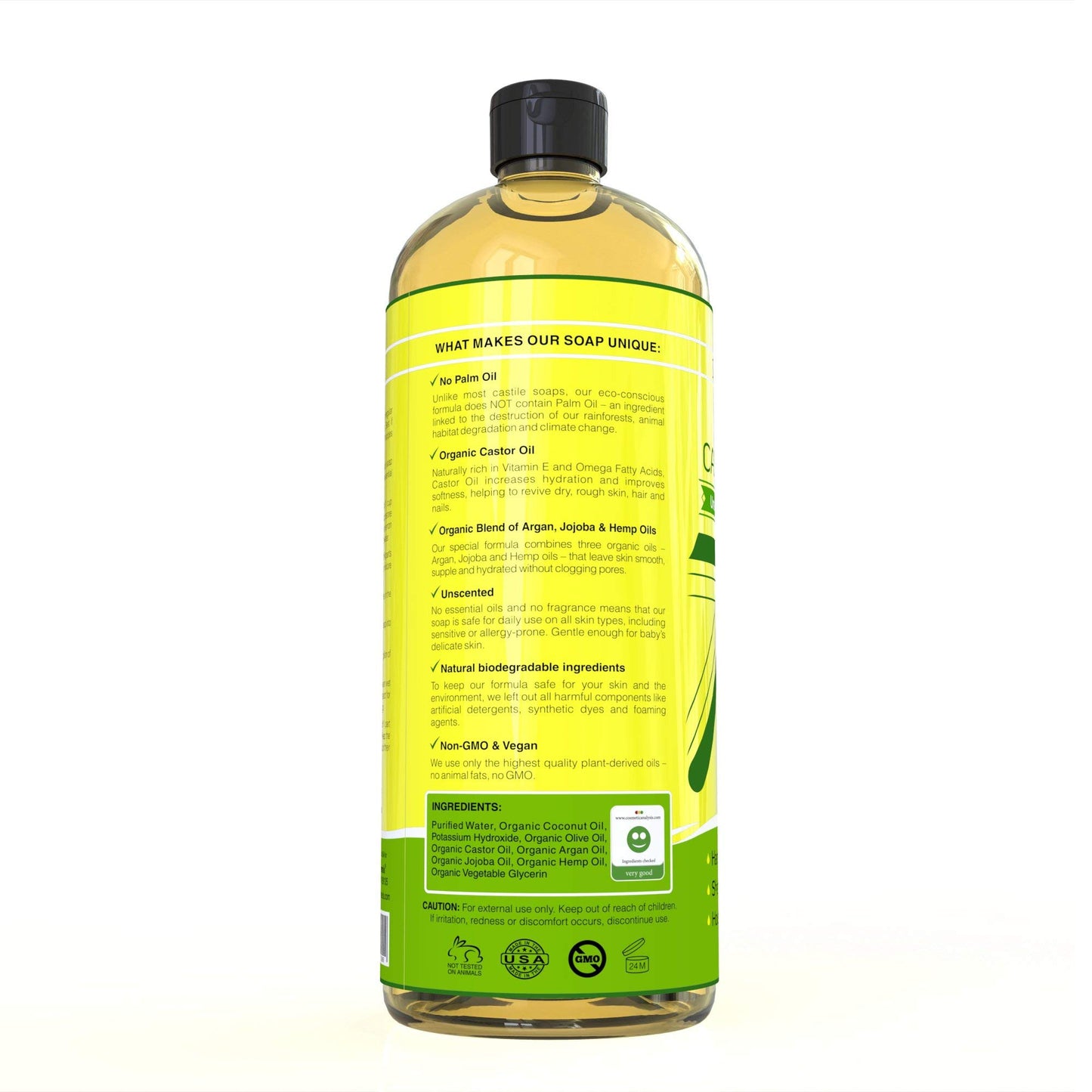 Seven Minerals EWG Verified Unscented Castile Soap & Sweet Orange Castile Soap