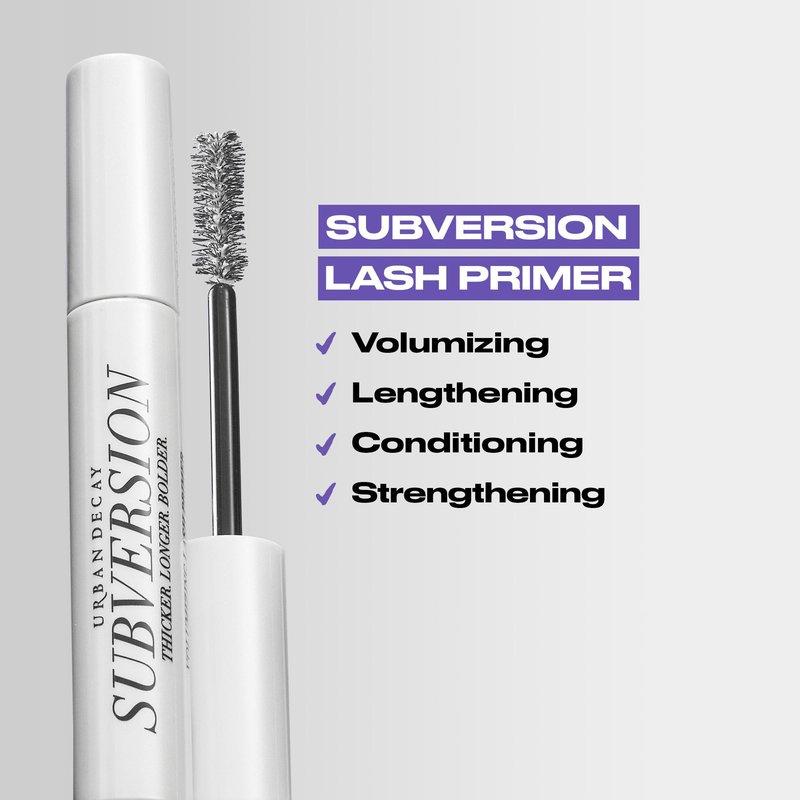 Urban Decay Subversion Lash Primer - Lengthening & Volumizing Mascara Primer, Protects, Preps & Conditions Natural Eyelashes, Nourishing Panthenol & Vitamin E, Cruelty-free, Paraben-free - 0.28 fl oz