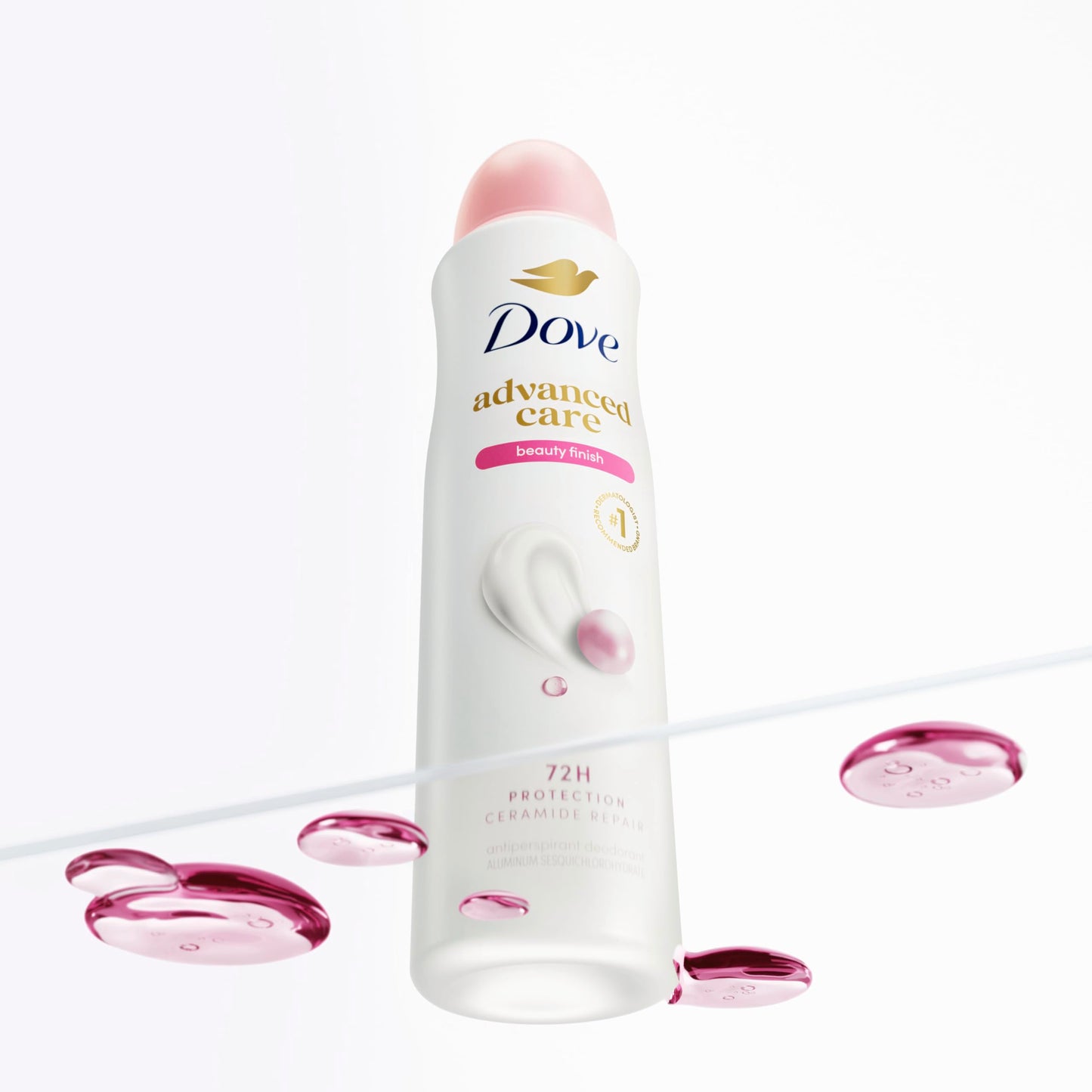 Dove Advanced Care Antiperspirant Deodorant Spray Beauty Finish 3 Count To help skin barrier repair after shaving by boosting skin's ceramide levels 72-hour for Soft Underarms 3.8 oz
