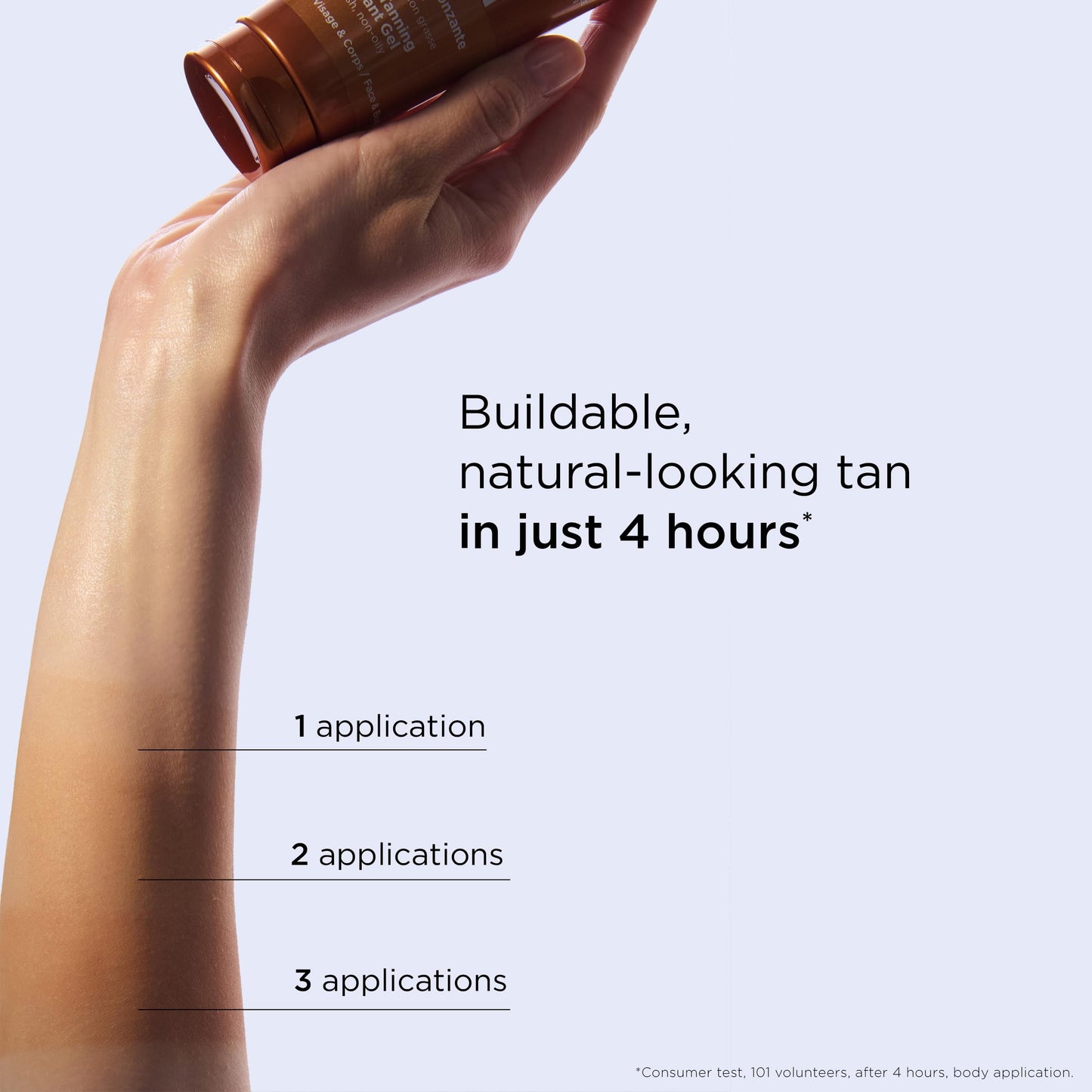 Clarins NEW Self-Tanning Gel | Quick Drying Self Tanner for Face and Body | Buildable, Streak-Free, Long-Lasting, Natural, Sun-Kissed Glow | 24H Hydration*| Contains Aloe Vera & Glycerin | 4.5 Ounces