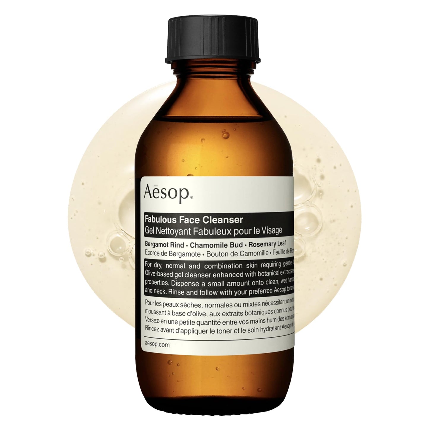 Aesop Fabulous Face Cleanser | Gently Cleanses without Stripping | Mild Olive-Derived Cleanser with Purifying and Hydrating Botanicals | Travel Size | 3.3 oz / 100mL
