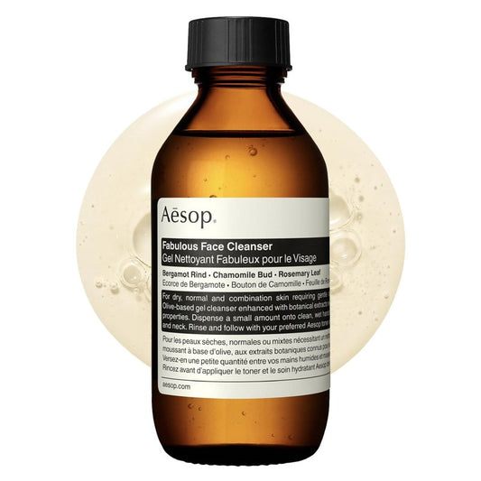 Aesop Fabulous Face Cleanser | Gently Cleanses without Stripping | Mild Olive-Derived Cleanser with Purifying and Hydrating Botanicals | Travel Size | 3.3 oz / 100mL