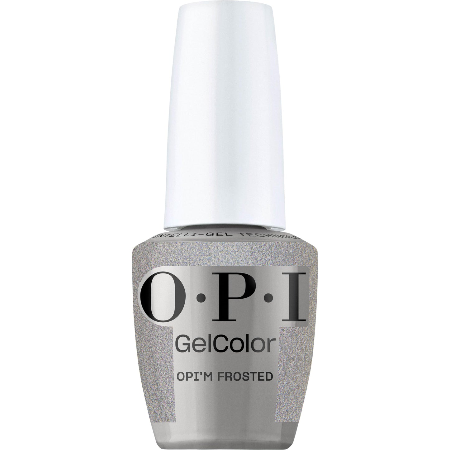 OPI GelColor OPI’m Frosted | Semi-Sheer Soft Cool Holographic Silver Shimmer LED Cure Gel Nail Polish | Salon-Quality Shine, Long-Lasting Wear | 0.5 Fl Oz | Good Enough to Treat | Holiday 2025