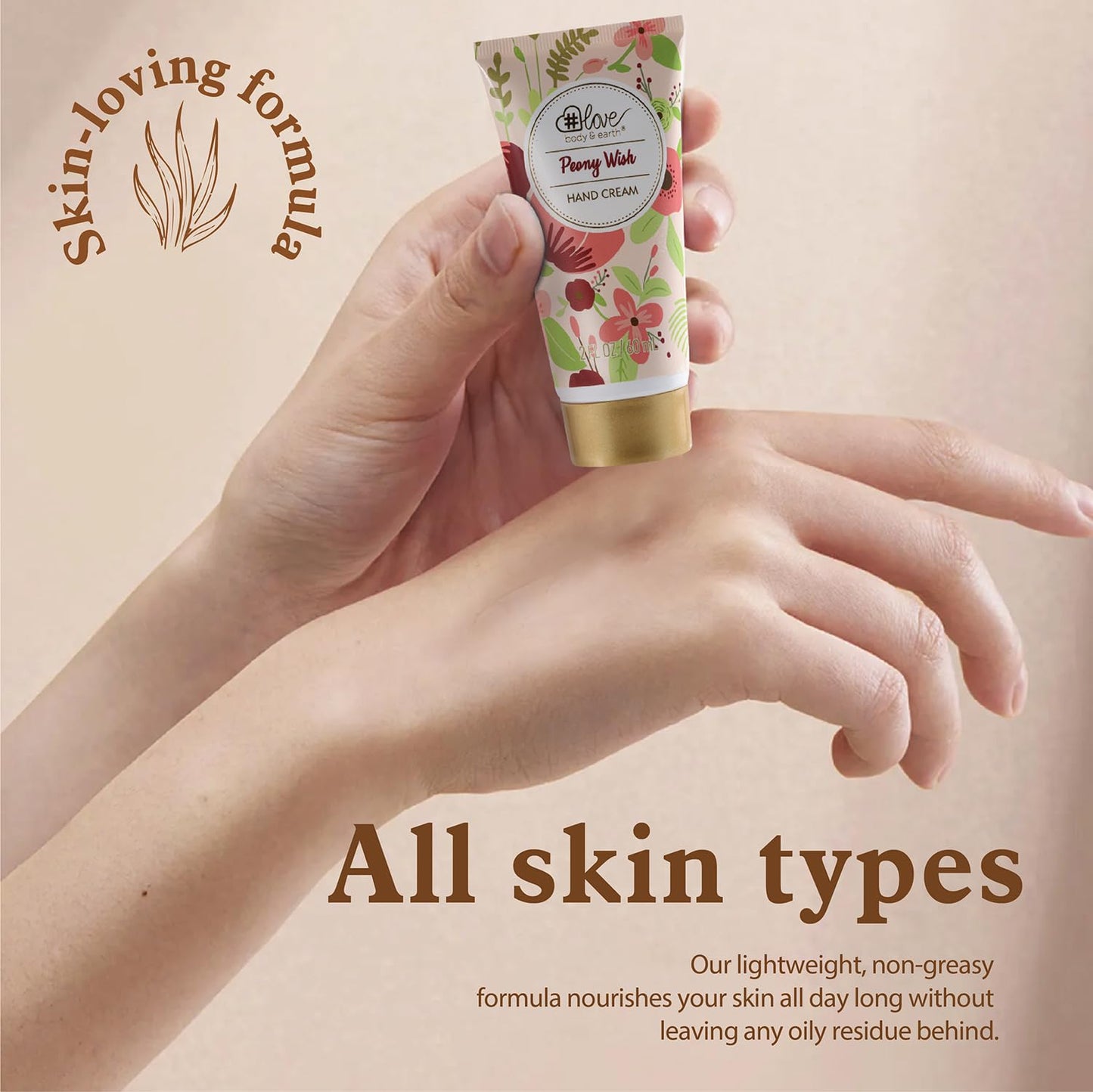 BODY & EARTH # LOVE Hand Cream Gifts Set for Women,Hand Lotion Sets Gift Basket,Skin Care Set with Hand Cream Foot Cream,Soap,Scented Candle,Birthday Gifts for Women Graduation Gift for Girl