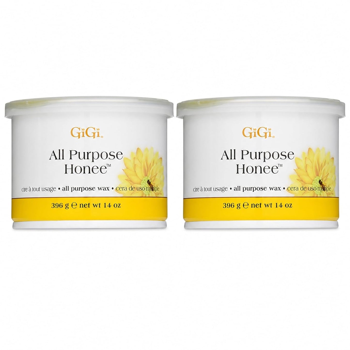 GiGi All Purpose Honee Wax - Hair Removal Wax for Smooth Skin | 14 oz (Pack of 2)