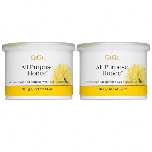 GiGi All Purpose Honee Wax - Hair Removal Wax for Smooth Skin | 14 oz (Pack of 2)