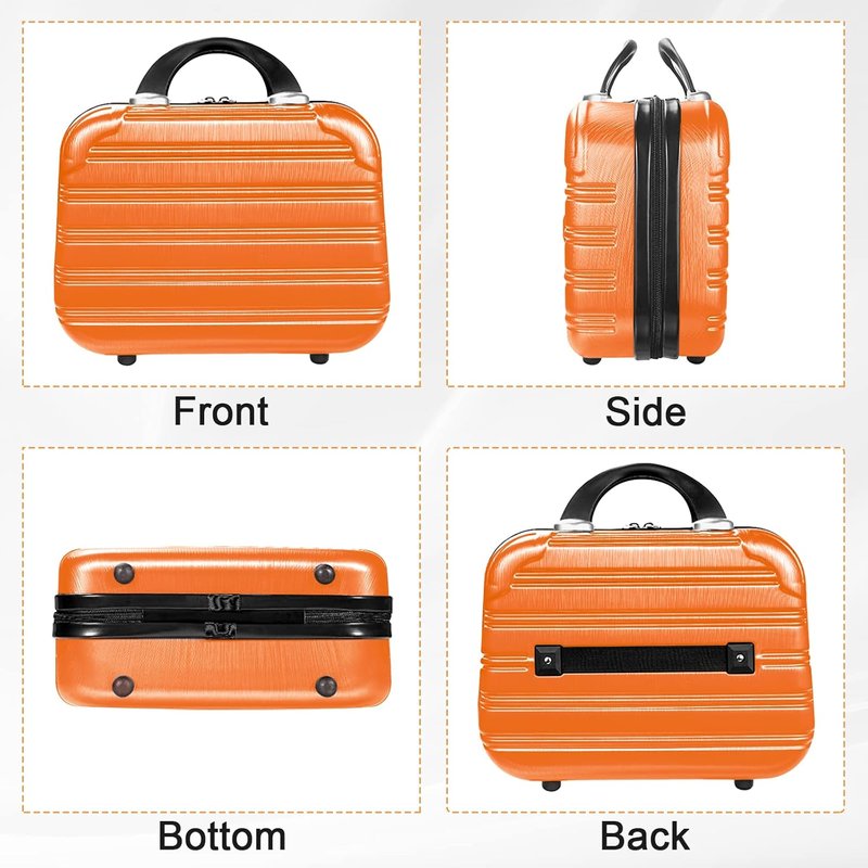 Makeup Train Case - 14 Inch Hard Shell Cosmetic Organizer | Portable Toiletry Bag for Travel