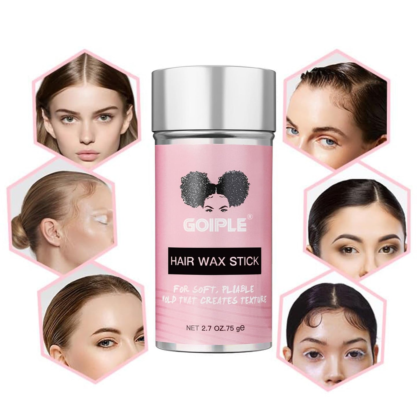 Goiple Wax Stick for Hair, Hair Pomade Stick, Long-Lasting Styling Wax Stick Hair