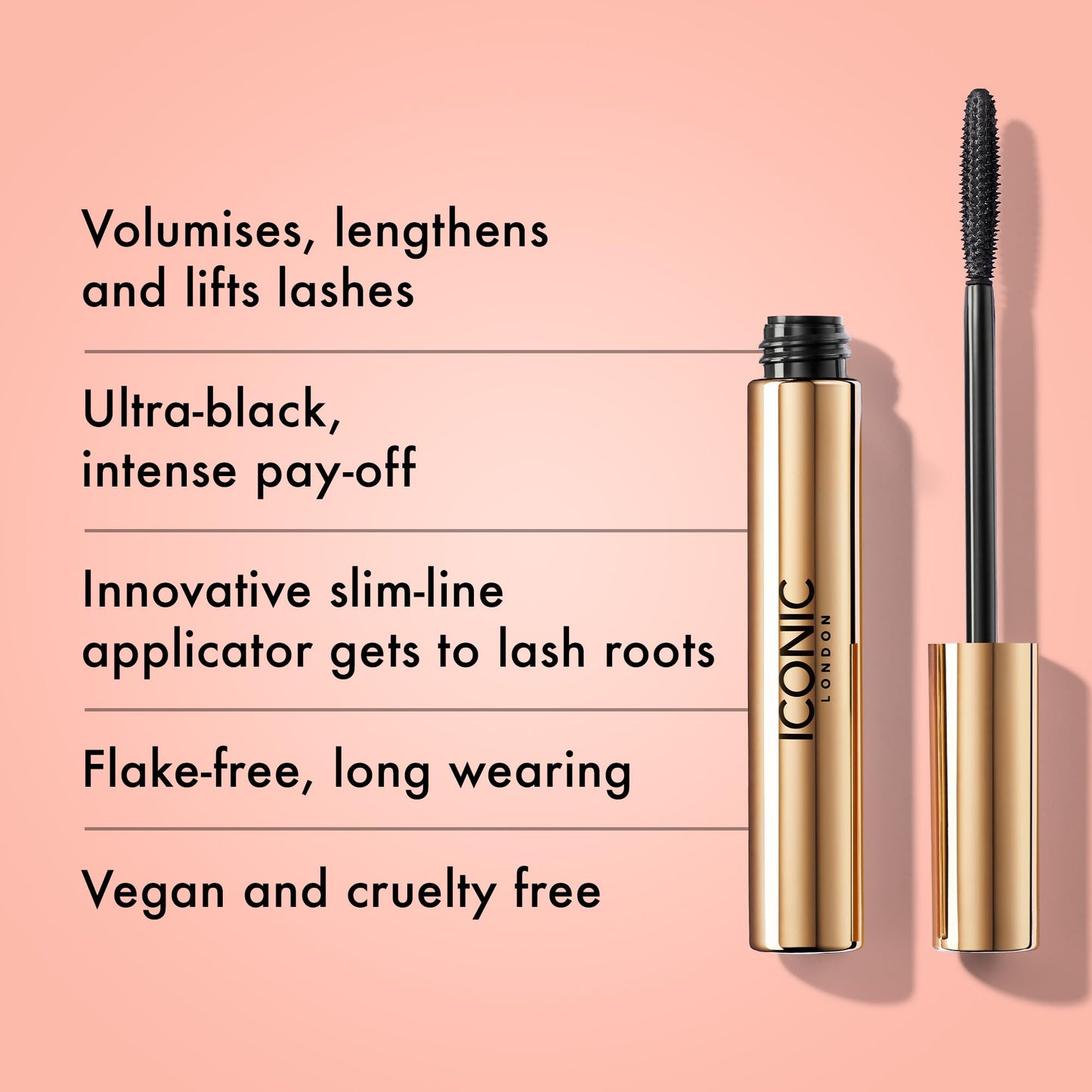 ICONIC LONDON Triple Threat Mascara | Black, Lengthening & Lifting