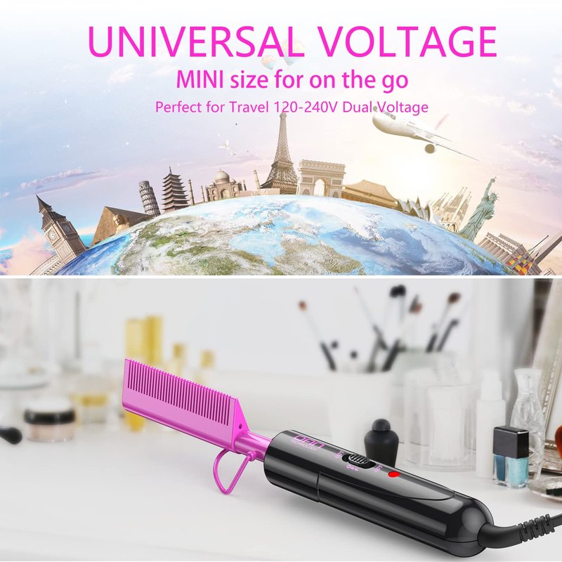 Hot Comb Set for Lace Front Wigs - Edge Control Gel, Hair Wax Stick, Wig Glue & More | Complete Styling Kit