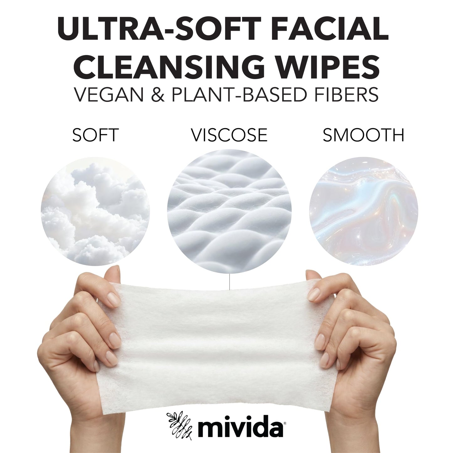mivida 40 Count Hypoallergenic makeup wipes individually wrapped with Vitamin E | Dermatologist Tested Face Wipes | Alcohol-Free, Fragrance Free individual makeup remover wipes for Sensitive Skin