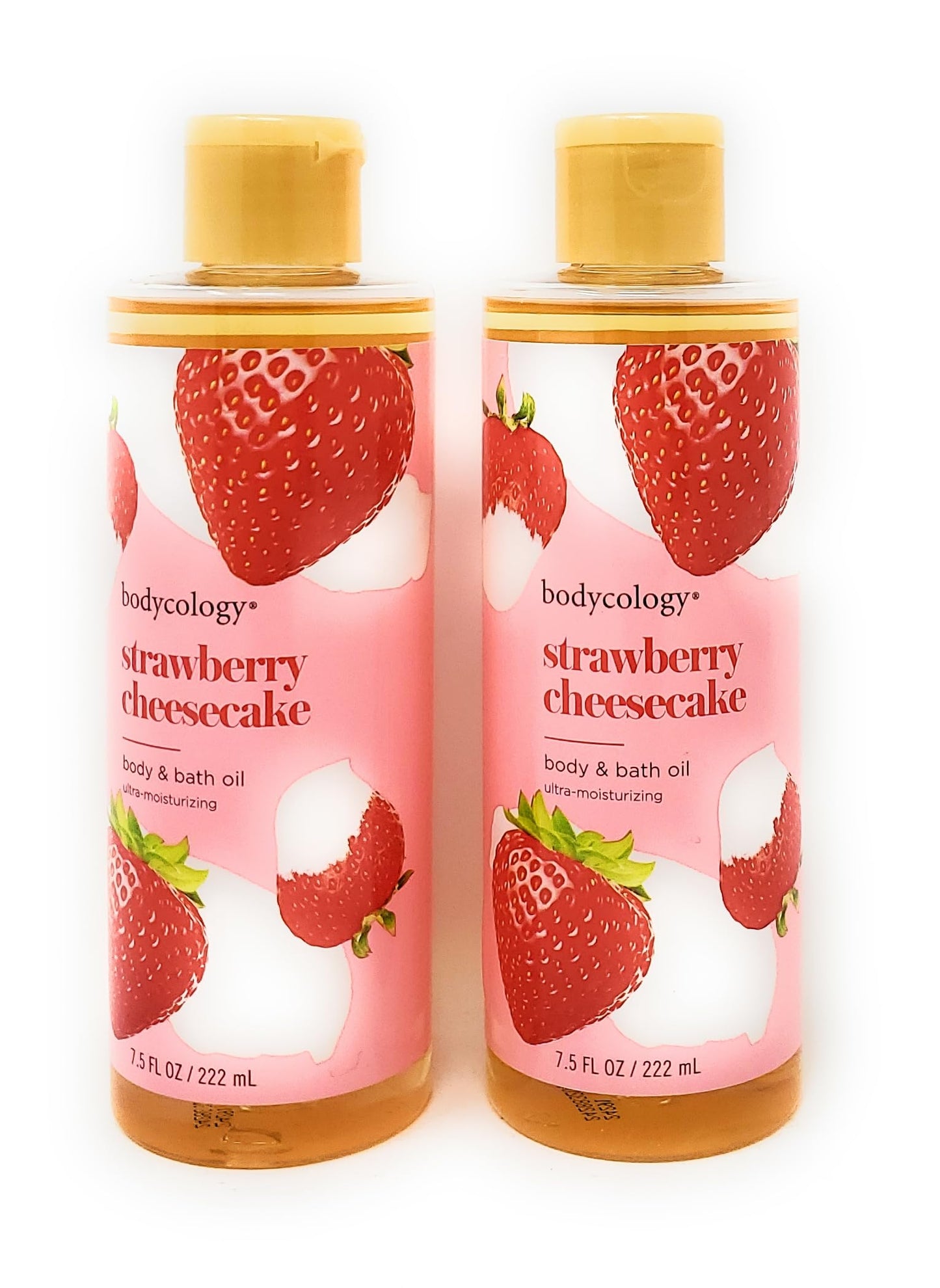 Strawberry Cheesecake Body & Bath Oil 7.5 fl oz/222ml (Pack of 2)