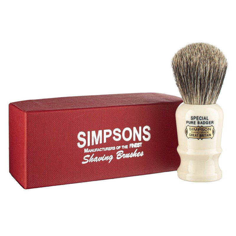 Badger Hair Shaving Brush - Premium Pure Badger Bristles | Imitation Ivory Handle