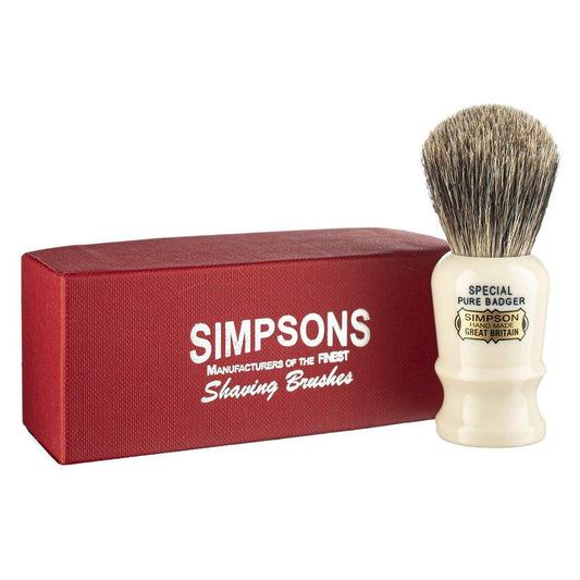Badger Hair Shaving Brush - Premium Pure Badger Bristles | Imitation Ivory Handle