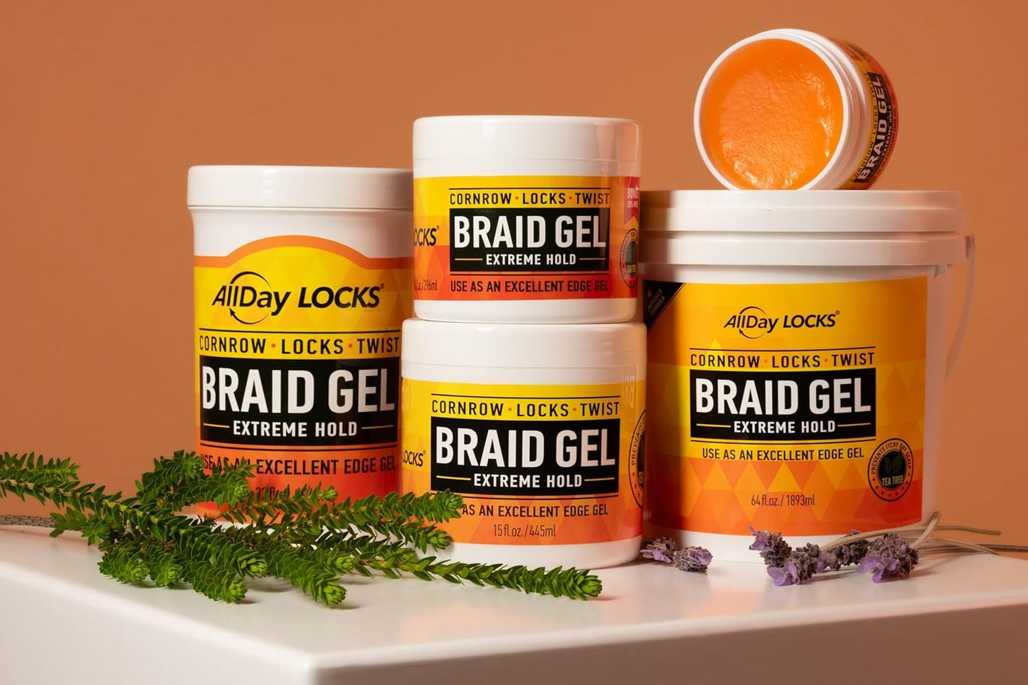 AllDay Locks Braid Gel 5oz, 2-pack