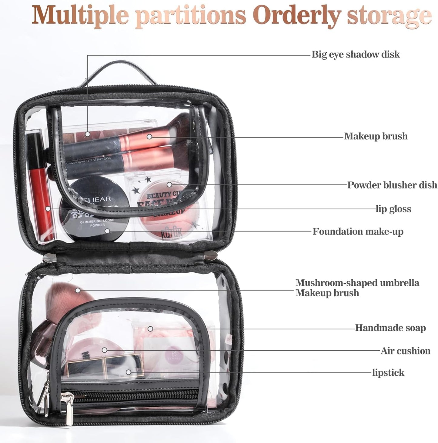 Premium Travel Toiletry Bag - Large Capacity, Multiple Compartments | Durable Black Design for Daily & Travel Use