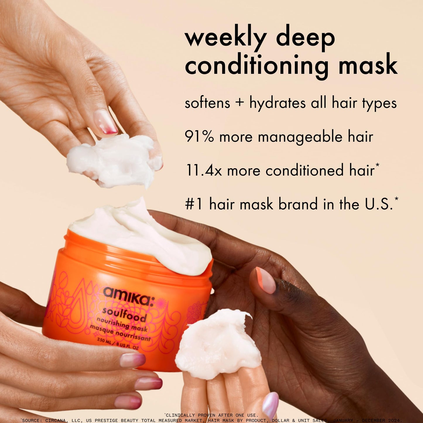 amika soulfood nourishing mask, 500ml