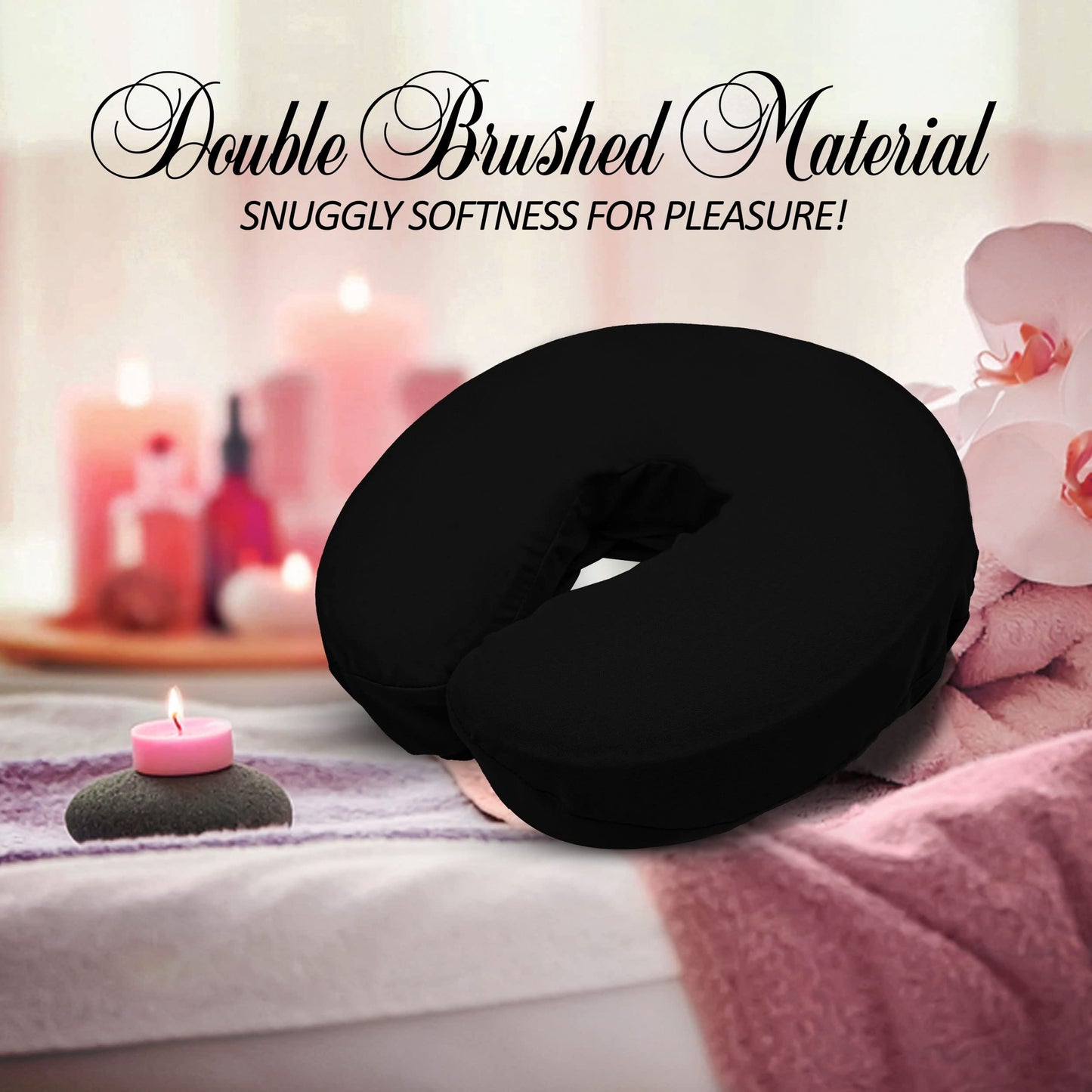 LONDON LINENS Microfiber Face Rest Cradle Covers - 4 Pieces