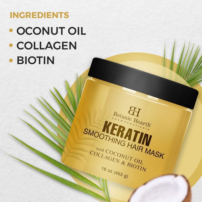 Keratin Hair Mask & Tea Tree Shampoo/Conditioner Set | Nourishing Hair Care Bundle (16 oz Each)