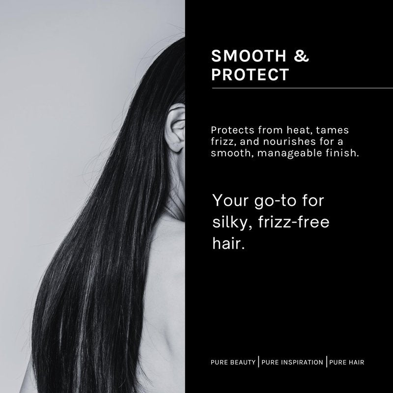pH PURE HAIR Thermo-Protective Smoothing Creme - Heat-Protected & Anti-Frizz Styling Cream - Keratin Hair Treatment & Hydrating Hair Cream with UV Defense - 6.7 oz