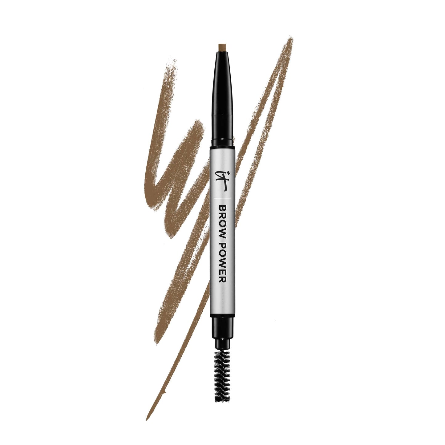 IT Cosmetics Brow Power Universal Reddish Brown Eyebrow Pencil (Auburn) -Long-Lasting, Budge-Proof, Nourishing Biotin & Antioxidants, Easy to Apply & Adjustable, Natural Brow Makeup, Built-in Spoolie