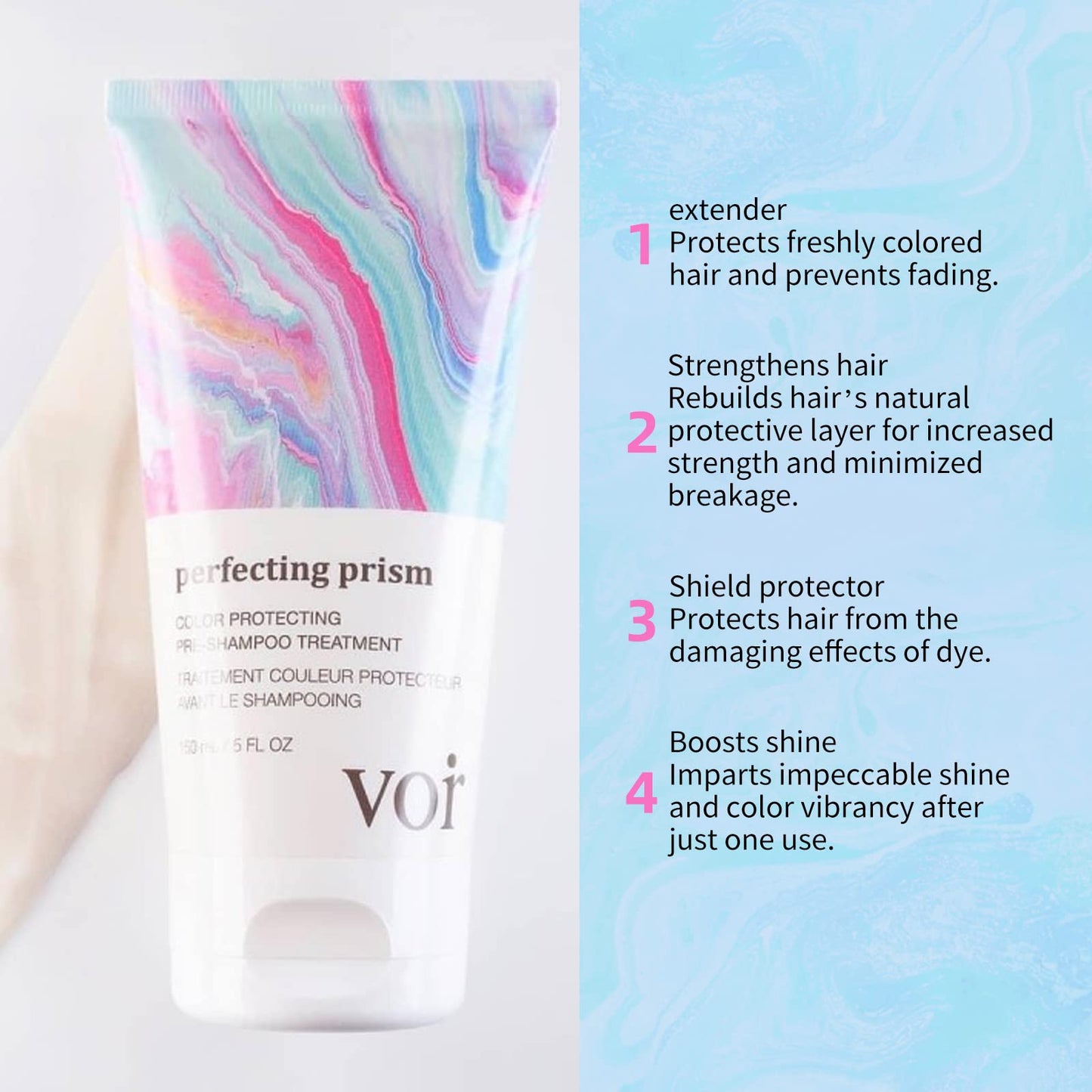 Voir Haircar Perfecting Prism Color Protecting Pre-Shampoo Treatment 5.0 Fl Oz