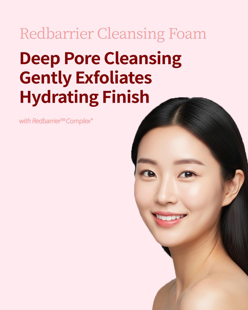 CAYCLLY Redbarrier Oat Cleansing Foam | Gentle Hydrating Face Wash with LHA, PHA & Hyaluronic Acid | Low-pH Korean Cleanser for Daily Use, Pore Care & Removing Impurities, 5.07 fl. oz.