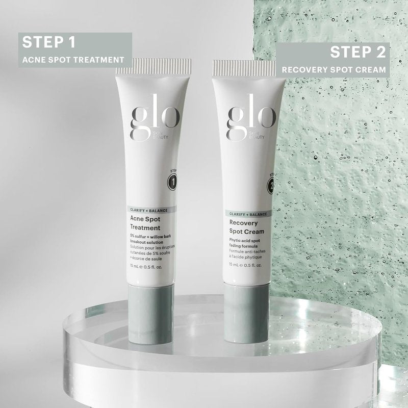 Glo Skin Beauty Recovery Spot Cream - Acne Treatment for Redness, Uneven Tone & Scarring | 0.5 oz