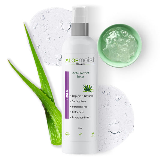 Aloe Vera Toner for Sensitive Skin: Hydrating Facial Toner for Women Anti Aging Dry, Oily & Acne Prone Skin with Soothing Aloe Vera, Pore Minimizing Witch Hazel, pH Balancing Antioxidant Green Tea 8oz