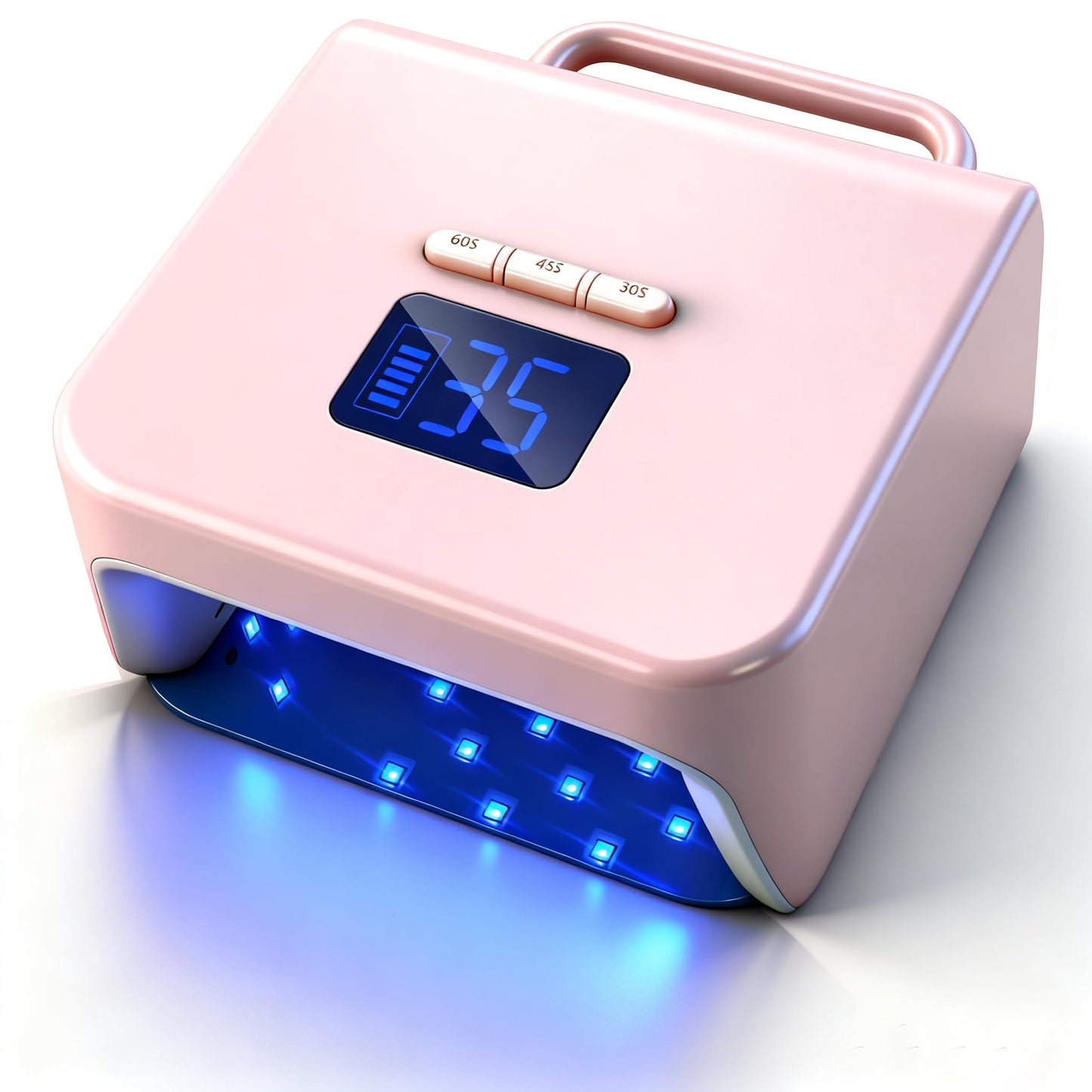 Cordless Nail Lamp, Lumcrissy 220W Professional Nail Dryer with 3 Timer Setting & Auto Sensor, Wireless Fast UV Nail Light Curing Lamp for Salon & Home