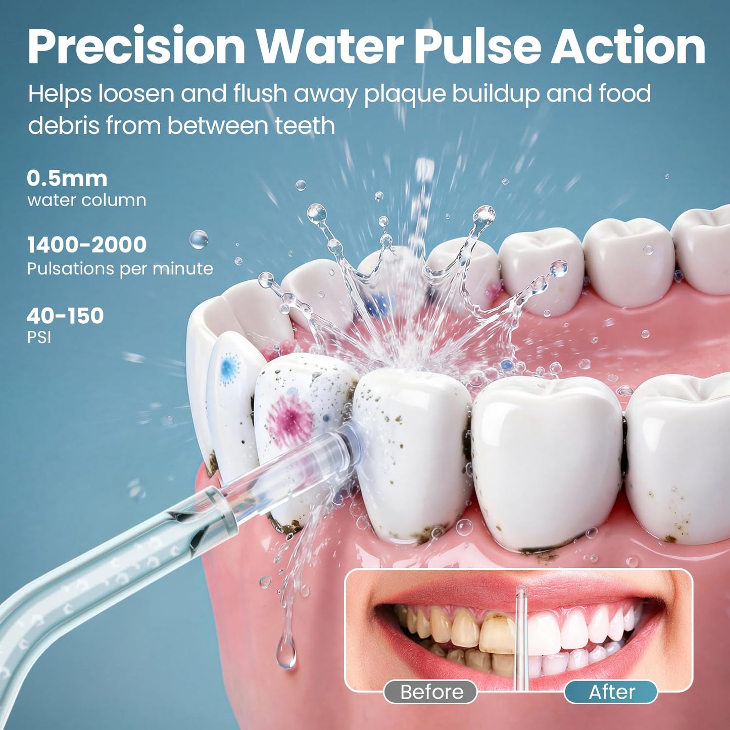 Onlyone Water Dental Flosser,Portable Oral Irrigator