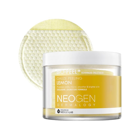 DERMALOGY by NEOGENLAB Bio-Peel Gauze Peeling Pads (Lemon, 30 pads) - Exfoliating & Brightening Peeling Pad with PHA & Lemon & Lemongrass - Korean Skin Care